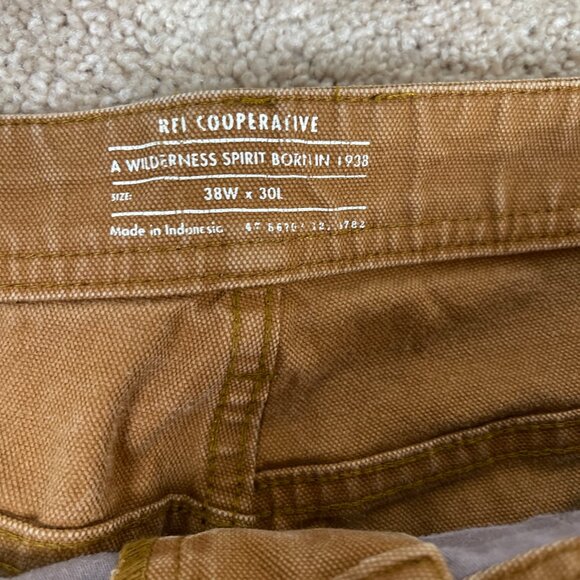 Rei Co-Op Pants Mens 38x30 (32x28) Brown Trailsmith Double Knee Hiking Outdoor - Picture 4 of 8